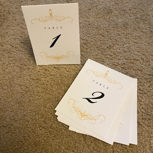 Black and gold tent table numbers - Picture 1 of 2